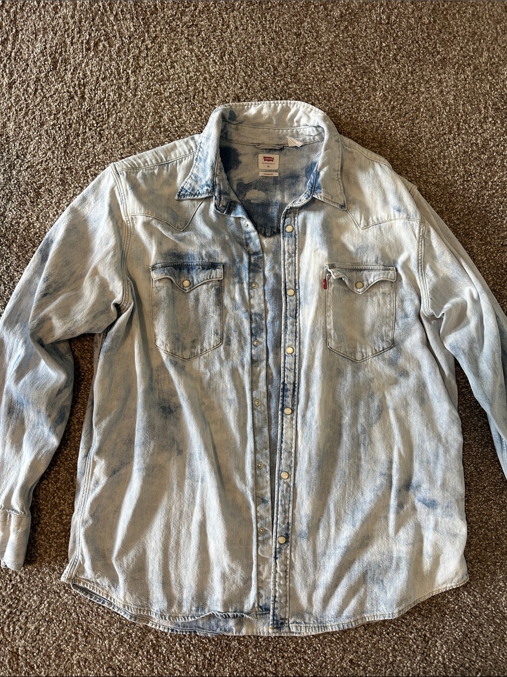 Men’s Levi's Faded Washed Light Blue Denim Shirt Jacket